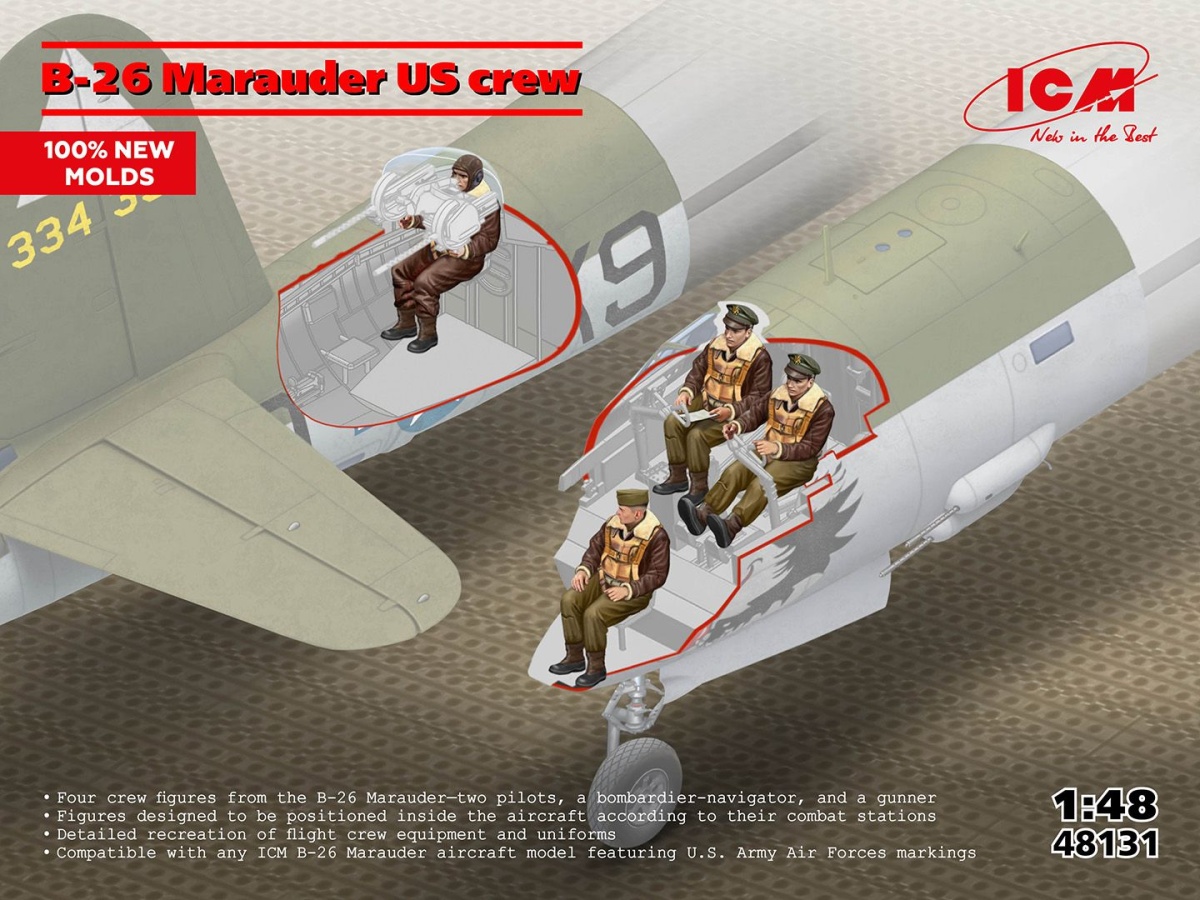 Zdjęcie Załoga amerykańskiego B-26 Marauder 1:48 ICM 48131