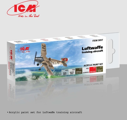 Luftwaffe Training Aircraft Paint Set 6x12ml ICM 3097