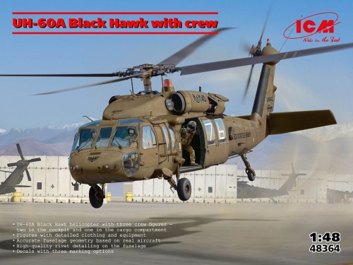 UH-60A Black Hawk with crew 1:48 ICM 48364