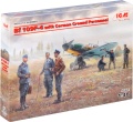Zdjęcie Messerschmitt Bf 109F-4 z niemieckim personelem naziemnym 1:48 ICM 48805