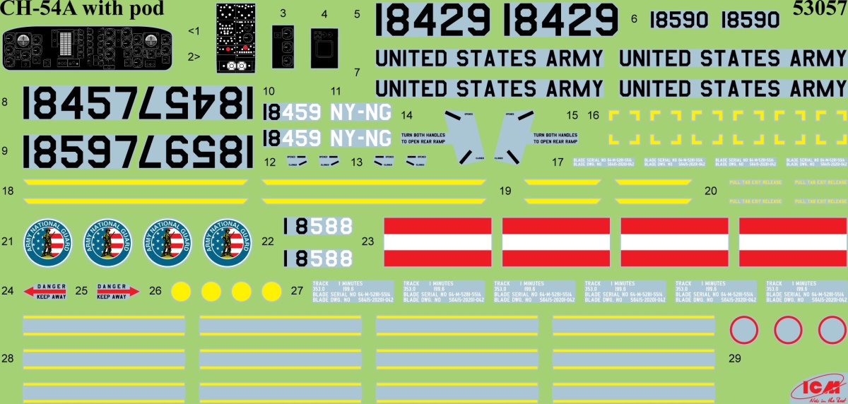 Zdjęcie Ch-54A Tarhe z uniwersalną kapsułą wojskową 1:35 ICM 53057