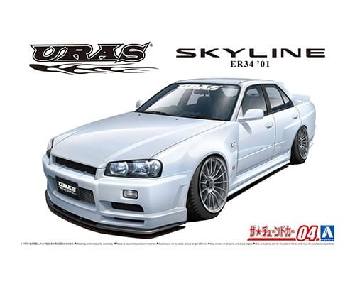 Zdjęcie główne produktu Nissan Skyline URAS ER34 Type-R '01 1:25 Aoshima 055342