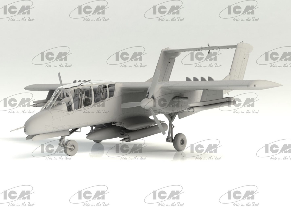 Zdjęcie Vietnam USAF Airfield (Cessna O-2A, OV-10A Bronco, US Pilots and Ground Personnel) 1:48 ICM DS4803
