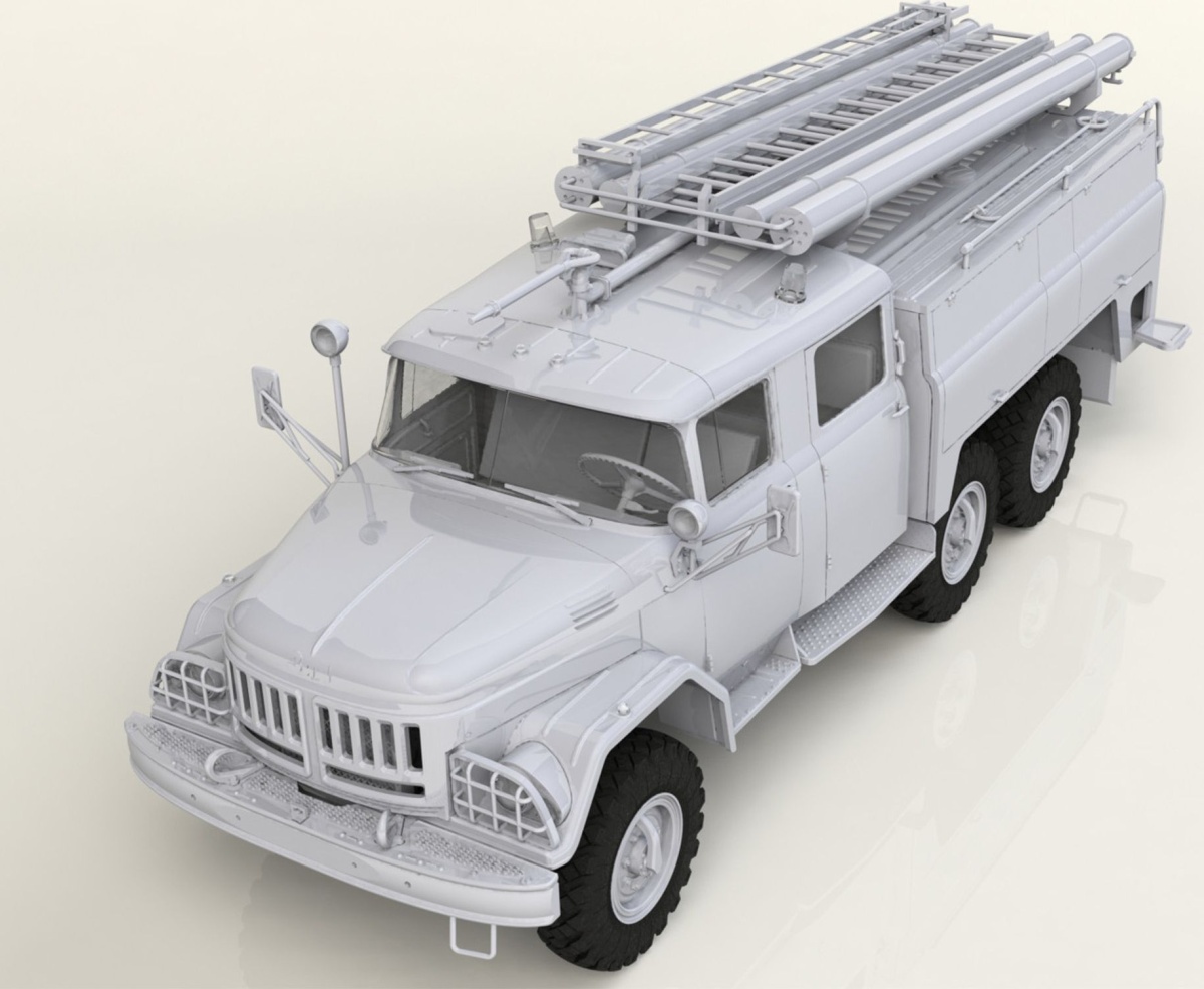 Zdjęcie Czarnobyl set 2 "Strażacy" (wóz strażacki AC-40-137A, 4 figurki i diorama) 1:35 ICM 35902