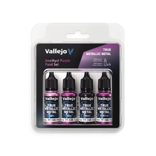 True Metallic Metal Amethyst Purple paint set 4x18ml Vallejo 77255