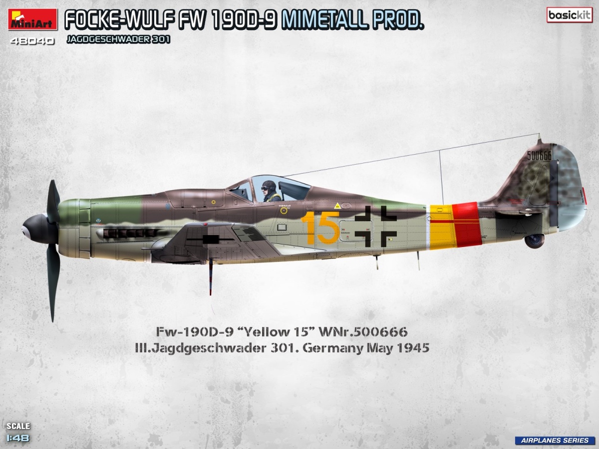 Zdjęcie Focke-Wulf Fw 190D-9 Mimetall Prod. 1:48 MiniArt 48040