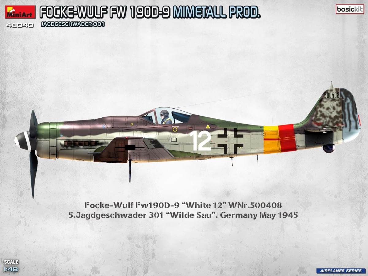 Zdjęcie Focke-Wulf Fw 190D-9 Mimetall Prod. 1:48 MiniArt 48040