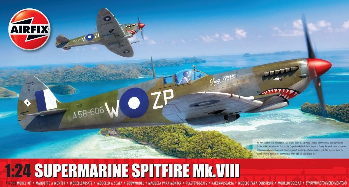 Zdjęcie Supermarine Spitfire Mk.VIII 1:24 Airfix 17002
