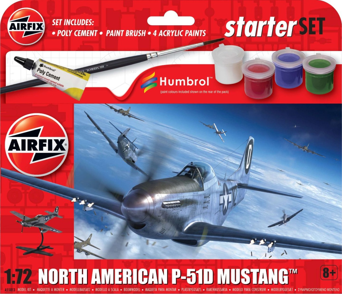 Zdjęcie North American P-51D Mustang Starter Set 1:72 Airfix 55013