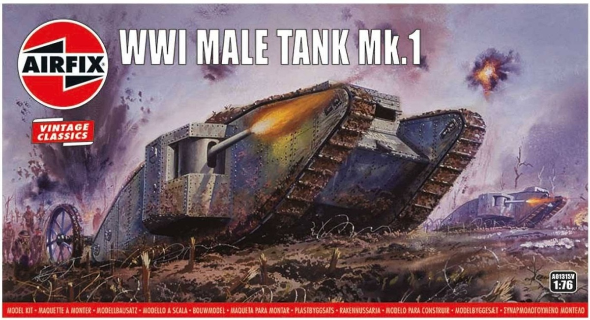 Zdjęcie WWI Male Tank Mk.I 1:76 Airfix 01315V