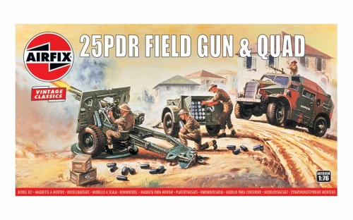 25pdr Field Gun and Quad 1:76 Airfix 01305V