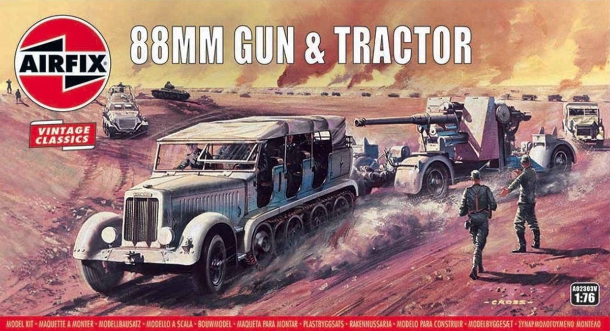 Zdjęcie 88mm Flak Gun and Tractor 1:76 Airfix 02303V