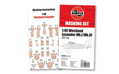 Mask set for Westland Lysander Mk.I / Mk.III 1:48 Airfix 65008