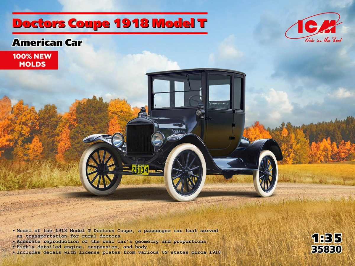 Zdjęcie Doctors Coupe 1918 Model T 1:35 ICM 35830