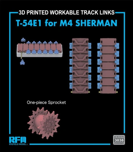 T-54E1 Tracks for M4 Sherman 1:35 Rye Field Model 3038