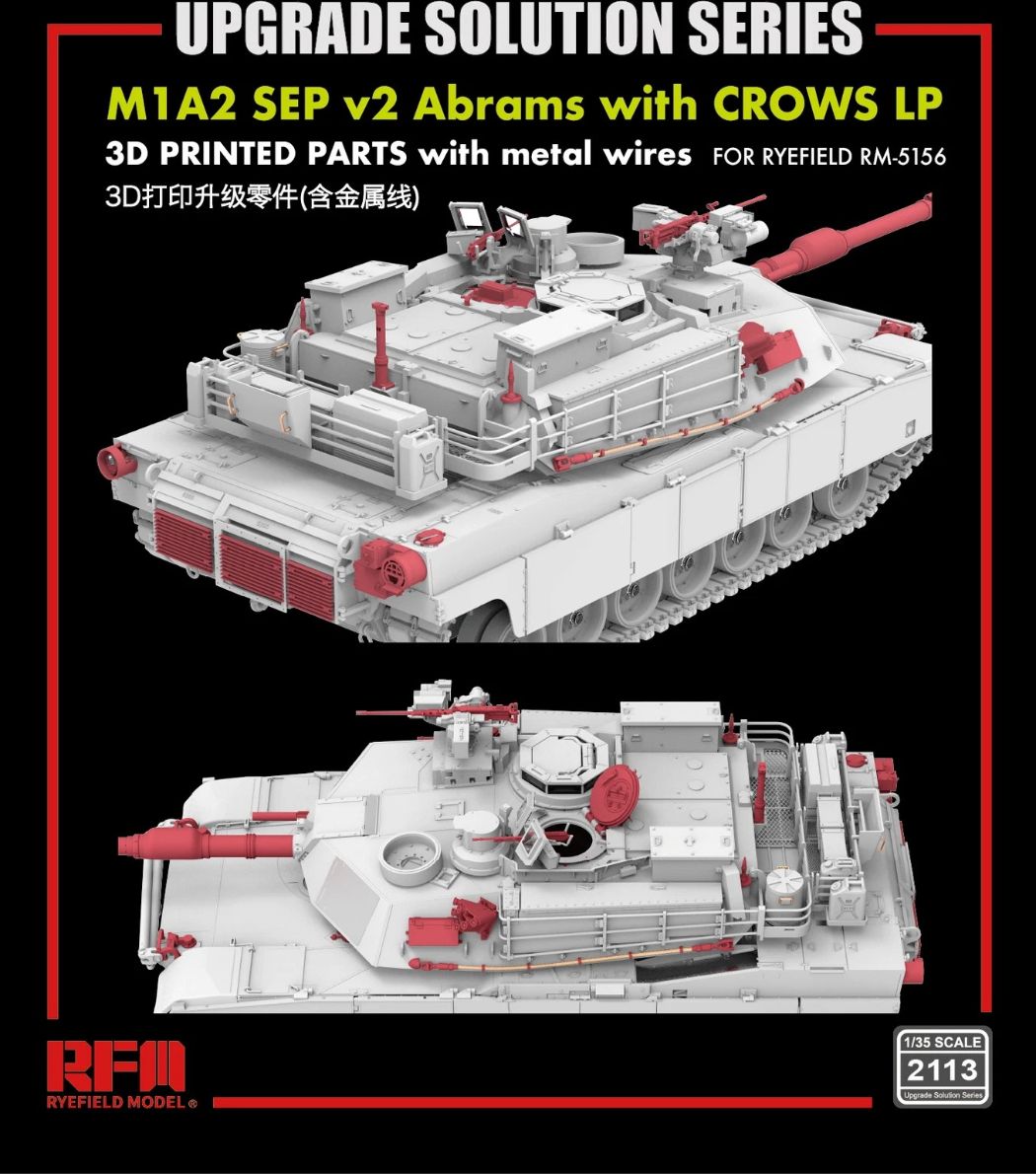 Zdjęcie M1A2 SEP v2 Abrams z CROWS LP Upgrade Solution Series 1:35 Rye Field Model 2113