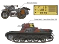 Zdjęcie Niemiecki Panzer I Ausf.B i motocykl 1:35 Academy 13556