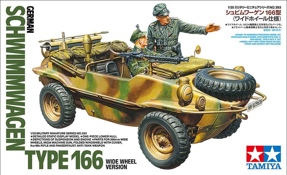 Zdjęcie German Schwimmwagen Type 166 Wide Wheel Version 1:35 Tamiya 35393