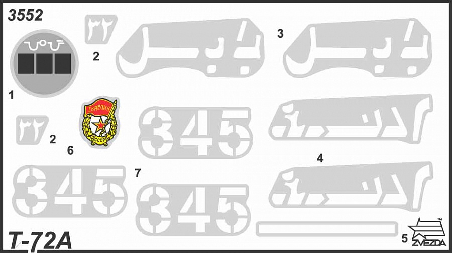 Zdjęcie Russian Tank T-72A 1:35 Zvezda 3552