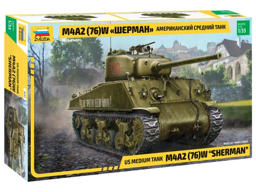 M4A2 (76)W Sherman 1:35 Zvezda 3645