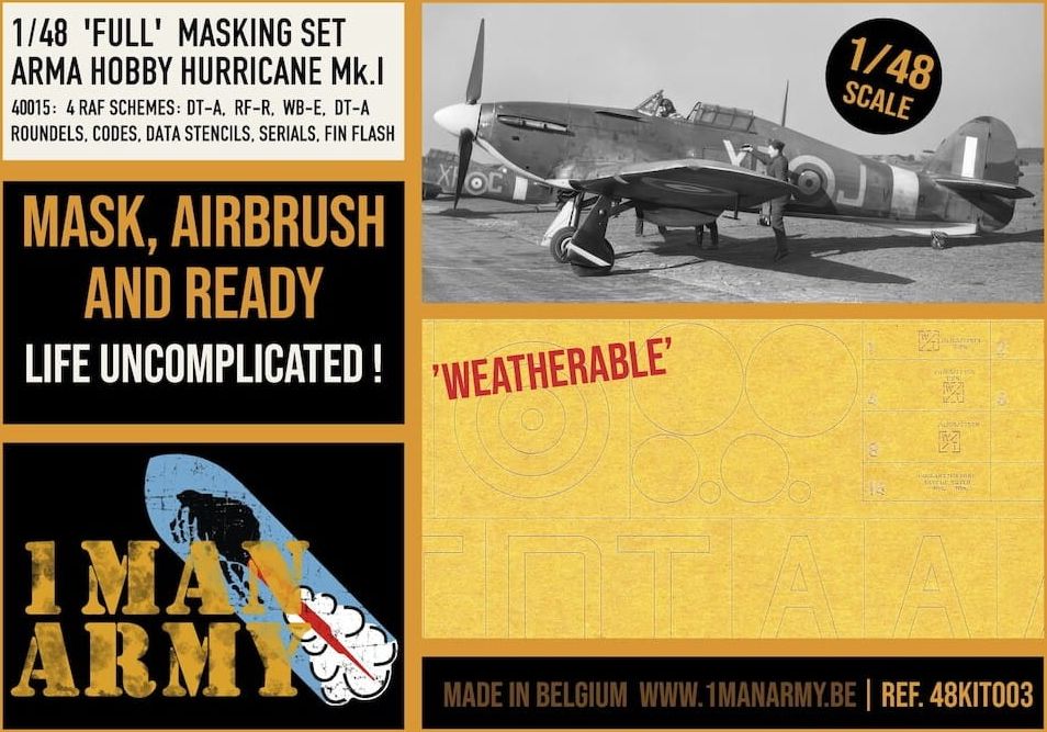 Zdjęcie Hurricane Mk.I 1:48 1 Man Army 48KIT003