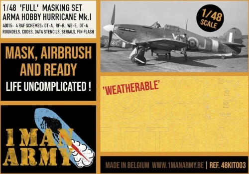 Hurricane Mk.I 1:48 1 Man Army 48KIT003
