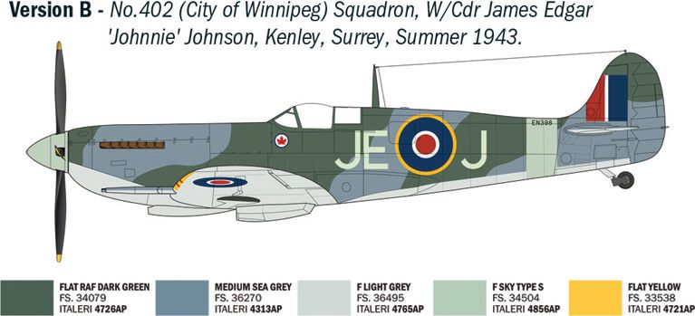 Zdjęcie Spitfire Mk.IX WWII Aces 1:48 Italeri 2843