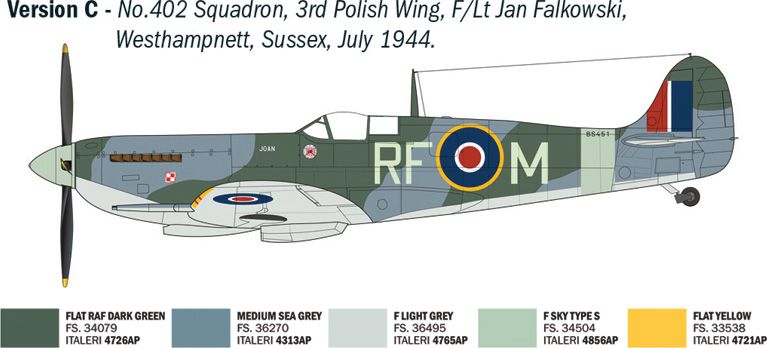 Zdjęcie Spitfire Mk.IX WWII Aces 1:48 Italeri 2843