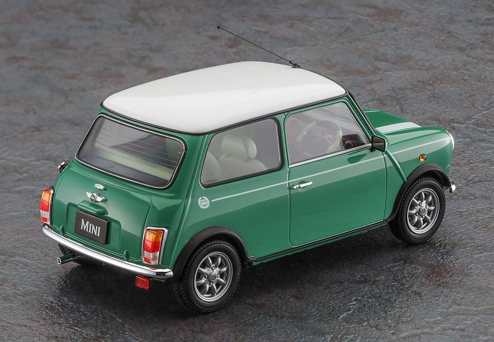 Zdjęcie Mini Cooper Heritage Collection "Almond Green" (1997) 1:24 Hasegawa 20789