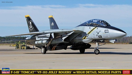 F-14B Tomcat 'VF-103 Jolly Rogers' with high-detail nozzles 1:72 Hasegawa SP673