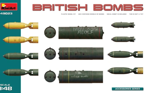 British WWII bombs 1:48 MiniArt 49023