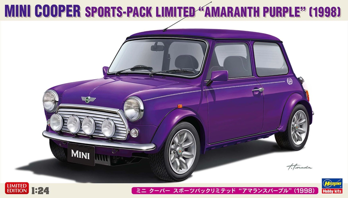 Zdjęcie Mini Cooper Sports-Pack Limited "Amaranth Purple" (1998) 1:24 Hasegawa 20814