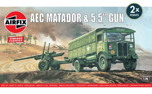 AEC Matador and 5.5-inch gun 1:76 Airfix 01314V