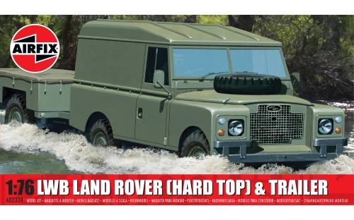 LWB Land Rover (Hard Top) & trailer 1:76 Airfix 02324
