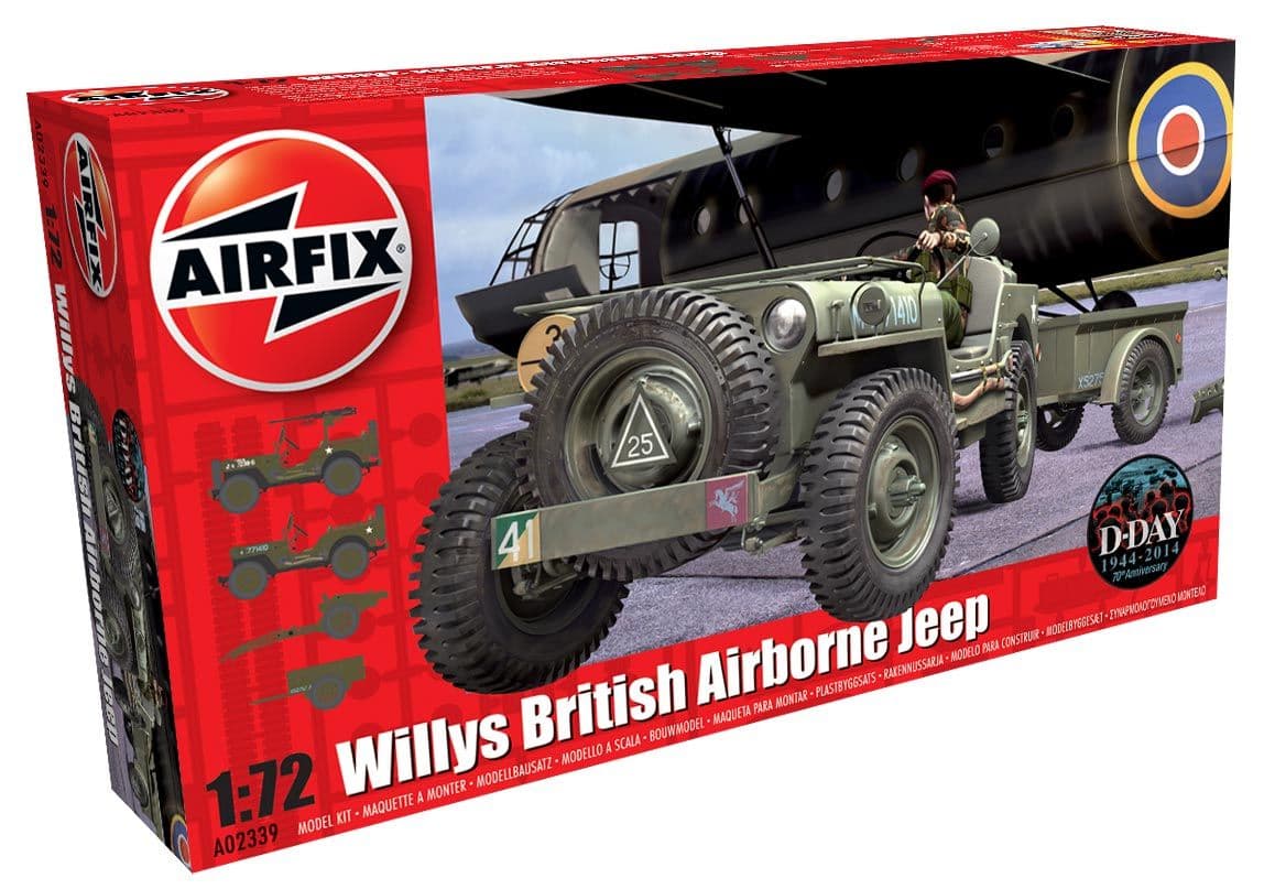 Zdjęcie Willys Jeep, przyczepa i haubica 75 mm 1:72 Airfix 02339