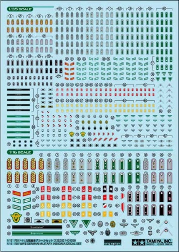 German military insignia decal set 1:35, 1:16 Tamiya 12625