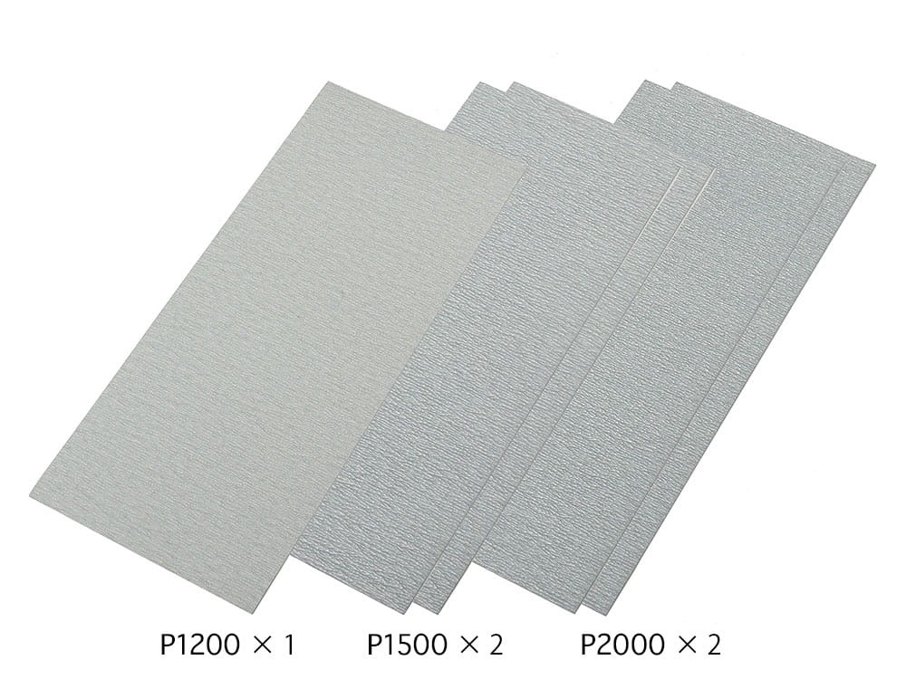 Zdjęcie główne produktu Zestaw papierów ściernych 1200, 1500, 2000 Tamiya 87024