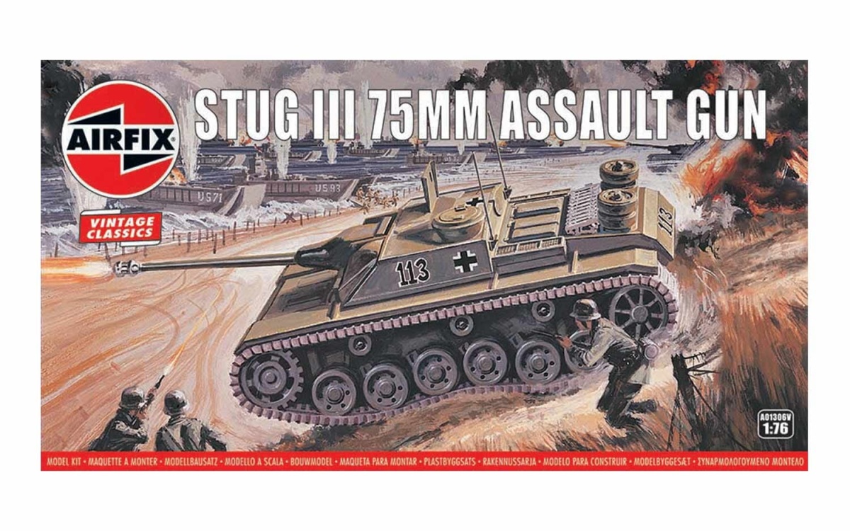 Zdjęcie główne produktu Stug III 75mm Assault Gun 1:76 Airfix 01306V