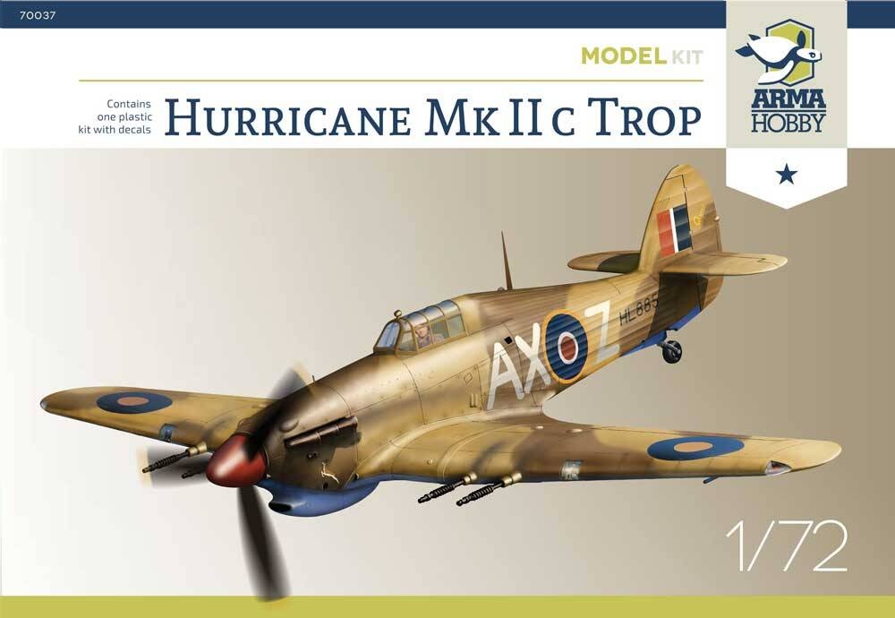 Zdjęcie dodatkowe produktu Hurricane Mk IIc trop Model Kit 1:72 Arma Hobby 70037