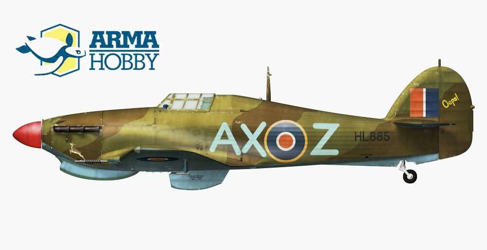 Zdjęcie dodatkowe produktu Hurricane Mk IIc trop Model Kit 1:72 Arma Hobby 70037
