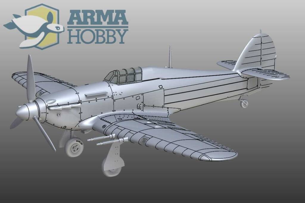 Zdjęcie dodatkowe produktu Hurricane Mk IIc trop Model Kit 1:72 Arma Hobby 70037