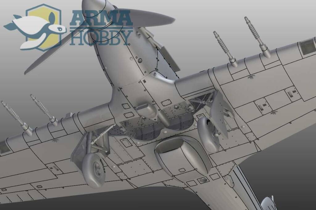 Zdjęcie dodatkowe produktu Hurricane Mk IIc trop Model Kit 1:72 Arma Hobby 70037