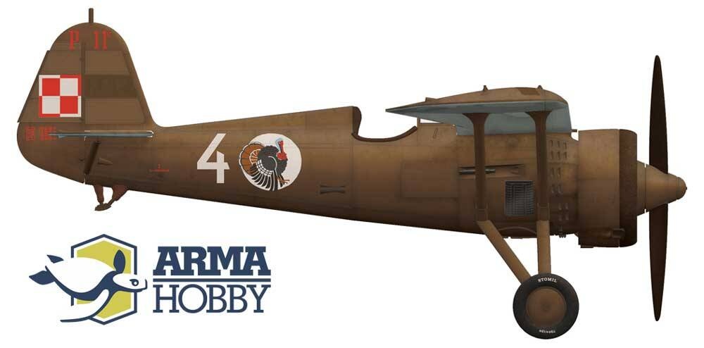 Zdjęcie dodatkowe produktu PZL P.11c Kresy Model Kit 1:72 Arma Hobby 70017