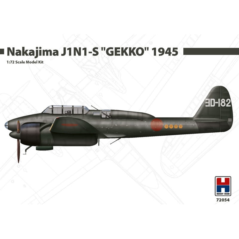 Zdjęcie główne produktu Nakajima J1N1-S "GEKKO" 1945 1:72 Hobby 2000 72054