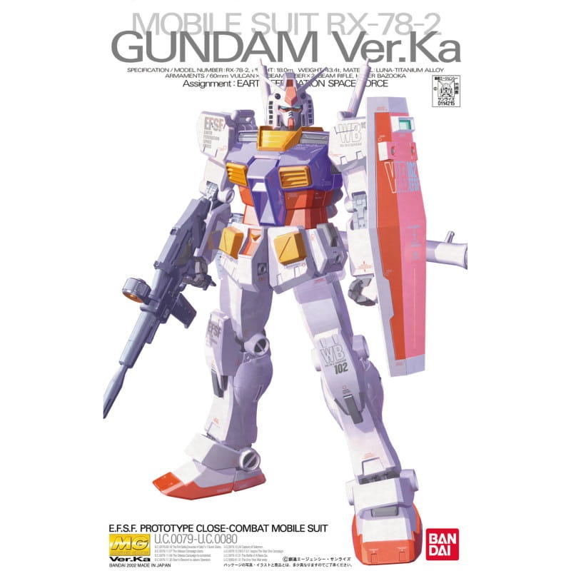 Zdjęcie dodatkowe produktu Gunpla RX-78-2 Gundam (Ver. Ka) MG 1:100