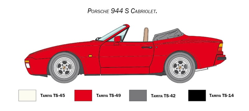 Zdjęcie dodatkowe produktu Porsche 944S Cabrio 1:24 Italeri 3646
