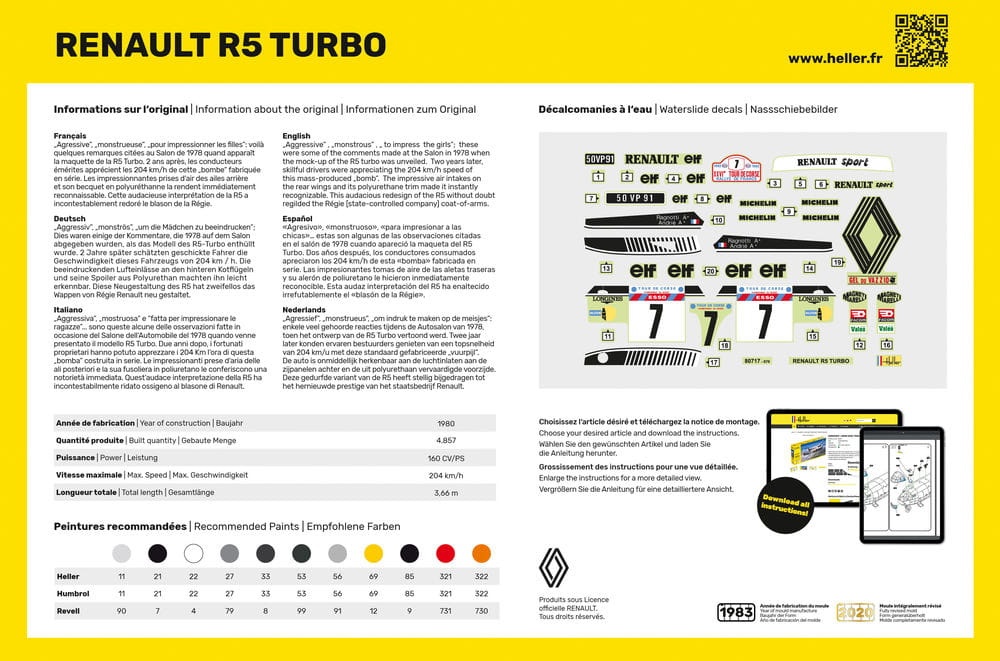 Zdjęcie dodatkowe produktu Renault R5 Turbo 1:24 Heller 80717