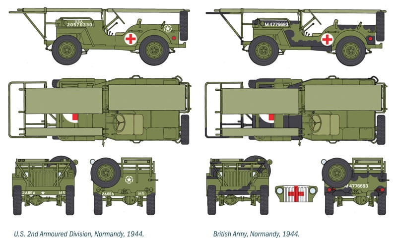 Zdjęcie dodatkowe produktu Jeep Ambulance 4x4 1/4 ton. 1:35 Italeri 326