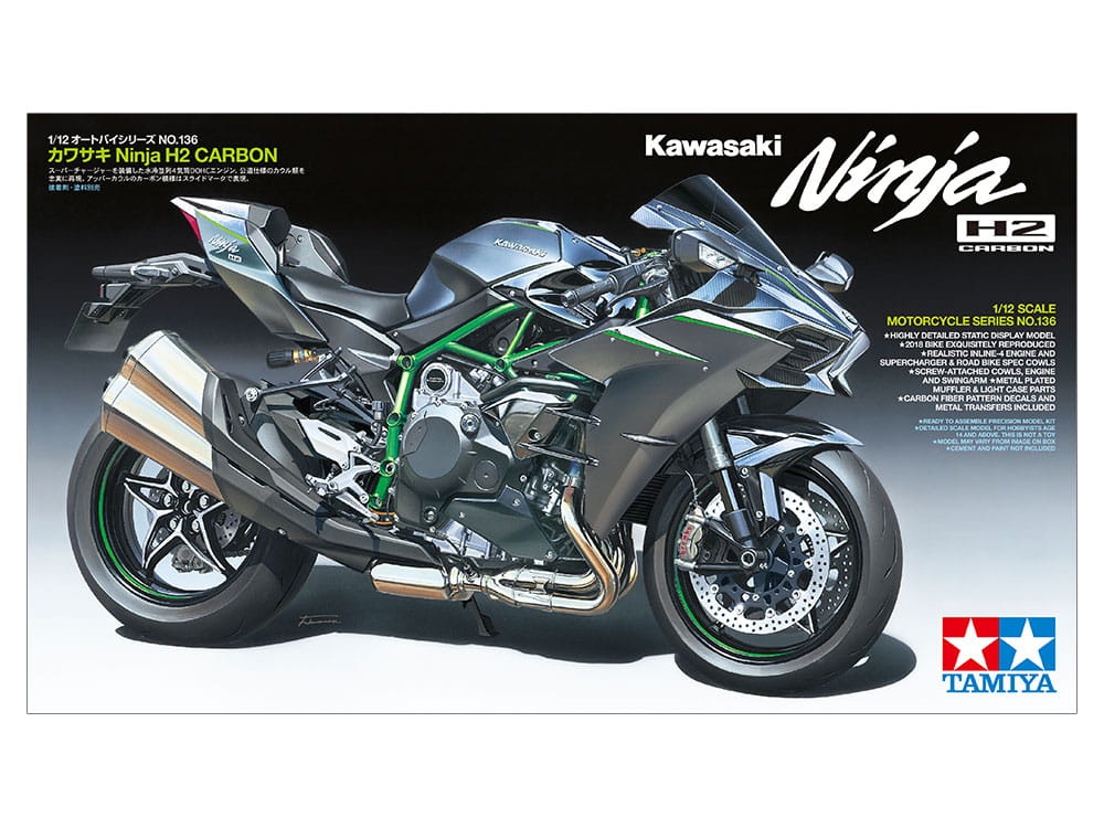 Zdjęcie główne produktu Kawasaki Ninja H2 Carbon 1:12 Tamiya 14136