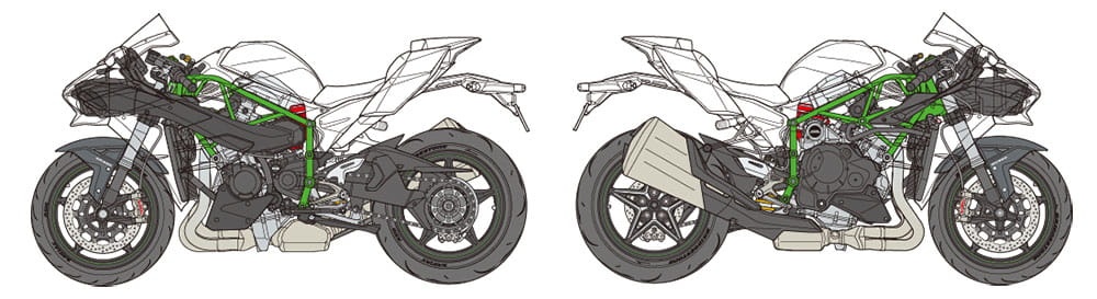 Zdjęcie dodatkowe produktu Kawasaki Ninja H2 Carbon 1:12 Tamiya 14136